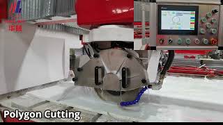 Hualong machinery 4 Axis Bridge saw salb Cutting Machine For Granite Marble Quartz [upl. by Eirojam548]