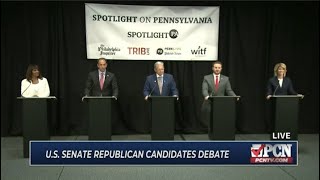 Republican candidates for Pennsylvania US Senate seat debate for second night [upl. by Sandstrom372]