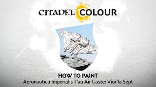 How to Paint Aeronautica Imperialis Tau Air Caste Viorla Sept [upl. by Pelagias901]