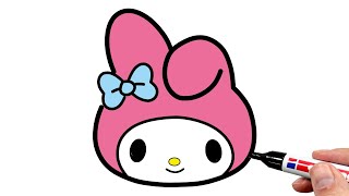 How to Draw My Melody Head [upl. by Walsh4]