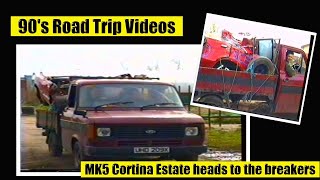 1993 recording  Mk5 Cortina Estate heads to the breakers [upl. by Aissilem]