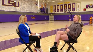 Exclusive Interview with LSU star Hailey Van Lith Pt 1 [upl. by Phaih]