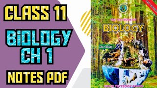 Class 11 Biology Chapter 1 Notes PDF 2024 Sindh Board Academic Avenue [upl. by Latsirhc]