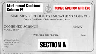 Zimsec November 2023 Combined Science Paper 2 Section A solutions [upl. by Enaasiali]