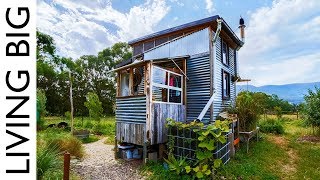 Incredible Salvaged OffGrid Tiny House On Permaculture Farm [upl. by Remliw]