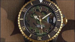 Ocean 39 und Ocean ONE GMT black MILITARY camouflage  Steinhart Watches [upl. by Oberg657]