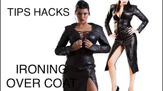 COAT IRONING  HOW TO IRON LEATHER COAT  HOW TO IRON COAT  How To Iron Leather Jacket Niche [upl. by Aiblis]