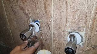 Angle Valve Fitting in the WallBathroom Shower Mixer Fittings।Shower Mixer Installation Process [upl. by Silver]