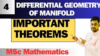 Differential Geometry of Manifold  Important Theorems l For Msc Maths by Krishna Singh✍️✍️ [upl. by Tletski]