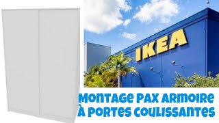 Montage IKEA PAX Armoire avec portes colissantes  IKEA PAX wardrobe Assembly with sliding doors [upl. by Eberly]