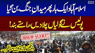 Public Protest in Islamabad  Security High Alert  SAMAA TV [upl. by Sisile]