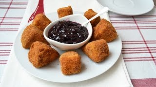 DeepFried Camembert Cheese  Easy Camembert Cheese Appetizer Recipe [upl. by Aley]