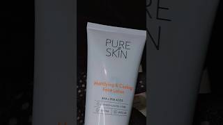 pureskin Mattifying cooling facelotion 50ml likemyshorts viralshort shortsfeed skincare [upl. by Brody]