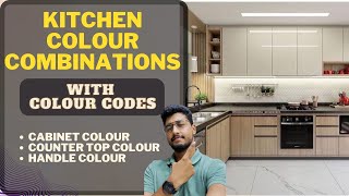 Best Kitchen combination for your Kitchen Which colour will suit your kitchen according to size [upl. by Ahsiemak]