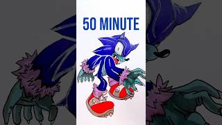 Drawing Sonic the Werehog 10Secs30Secs1〜50Mins1hrs shorts drawing sonic werehog [upl. by Eneleoj]