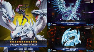 YUGiOH Master Duel DRAGON MASTER MAGIA Summon Animation  SDK BlueEyes White Dragon [upl. by Yrallam530]