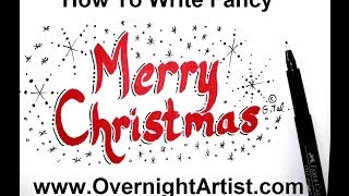 How To Write Merry Christmas  Calligraphy Style [upl. by Cull]