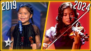 All Grown Up Adorable Young Violinist RETURNS to Got Talent [upl. by Annoyt]