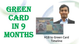 Green Card Process Timeline  H1B to Green Card in 9 months [upl. by Oric]