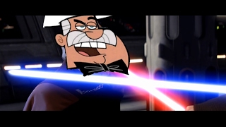 Obi Wan and Anakin vs Count Dooku but everytime their lightsabers clash its Doug Dimmadome [upl. by Airetas]