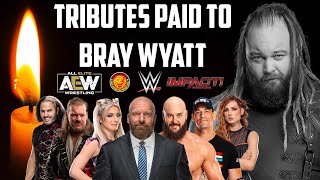 Bray Wyatt Windham Rotunda tributes from WWE AEW amp IMPACT Wrestling  Bliss Cena amp more tributes [upl. by Keffer]