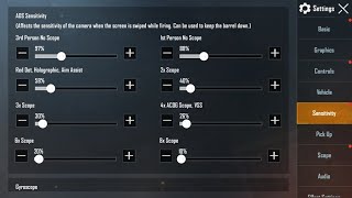 Cele mai bune setari Pubg Mobile ❌ 30 60 90 FPS ❌ The best sensitivity settings for zero recoil 2021 [upl. by Opiuuk182]