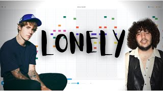 Lonely by Justin Bieber amp benny blanco on Song Maker  Chrome Music Lab FULL SONG [upl. by Whiney]