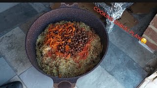 COOKING  Qabuli Plaw jayi Hamah dosta Kali🫡😍 [upl. by Rellia767]