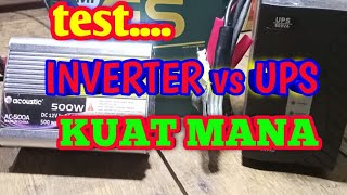 INVERTER 500 WATT VS UPS 600VA [upl. by Ahsienod]