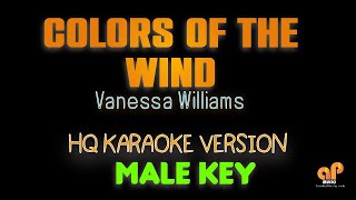 COLORS OF THE WIND  Vanessa Williams MALE KEY HQ KARAOKE VERSION [upl. by Arelus]