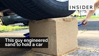 This guy engineered sand to hold the weight of a car [upl. by Franz]