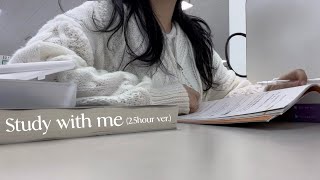 중간고사 도서관에서 함께 공부해요  📚🔥 2시간 30분 스터디윗미  25hour Study with me  시험기간  백색소음  공부모음 zip [upl. by Mannie]