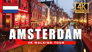 🇳🇱 Amsterdam Netherlands Night Walk  Amazing Christmas Walking Tour  4K HDR 60fps [upl. by Sander]