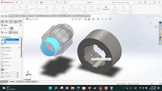 Simulación Solid Works Eje con estrías [upl. by Ahtennek]