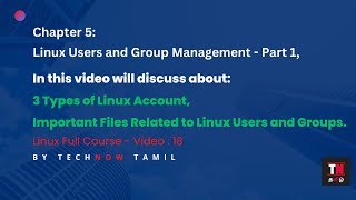 Introduction to Linux Users and Group Management  Linux Full Course [upl. by Lleval]