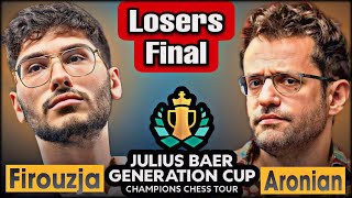 Alireza vs Aronian  Losers Final  Julius Baer Generation Cup 2024 ⚡ [upl. by Averill944]