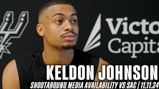 Keldon Johnson Shootaround Media Availability vs Sacramento  11112024 [upl. by Hpesojnhoj]