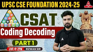 Coding Decoding  Reasoning For CSAT  UPSC CSAT Reasoning Classes 2024 BY Rizwan Sir [upl. by Siekram361]