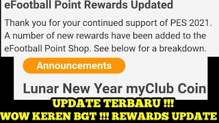 WOW KEREN BGT UPDATE BARU REWARDS UPDATE  PES 2021 MOBILE [upl. by Aihsei]