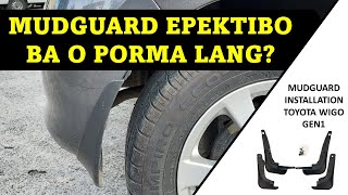 HOW EFFECTIVE ARE MUDGUARD IN KEEPING YOUR CAR CLEAN II TOYOTA WIGO AGYA MUDGUARD INSTALLATION [upl. by Jodoin]