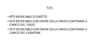 GLI EFFETTI DEL FALLIMENTO SUGLI ATTI PREGIUDIIEVOLI AI CREDITORI [upl. by Enelra282]