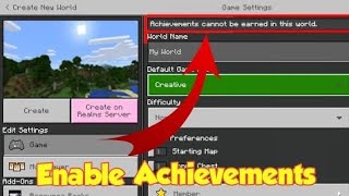 Turn on achievements in Minecraft PE After using Creative mode [upl. by Card]