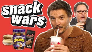 Pedro Pascal amp Jon Favreau Compare American and Chilean Snacks  Snack Wars  ladbiblestories [upl. by Cassady884]