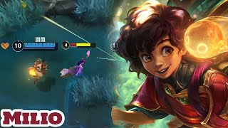 Wild Rift  Top Milio Champion new hero Gameplay Rank challnger [upl. by Akienat]