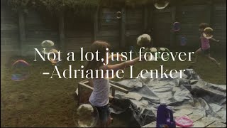 not a lotjust forever  Adrianne Lenker lyrics [upl. by Ycnalc]