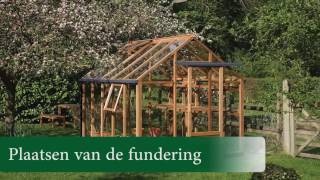 Montage New Classic tuinkas Deel 1 Plaatsen fundering [upl. by Ahterod]