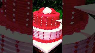 Colour combination cake white and Red shortsviral howtomakcake yo fancycakes smallcakes [upl. by Alhak]