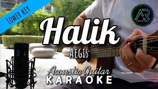 Halik by Aegis Lyrics  Acoustic Guitar Karaoke  TZ Audio Stellar X3 [upl. by Ancier]