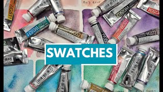 NEW Holbein Granulating Watercolors Swatches [upl. by Dorry]