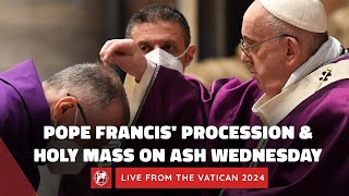 LIVE from Rome  Ash Wednesday Mass with Pope Francis  February 14th 2024 [upl. by Leile]